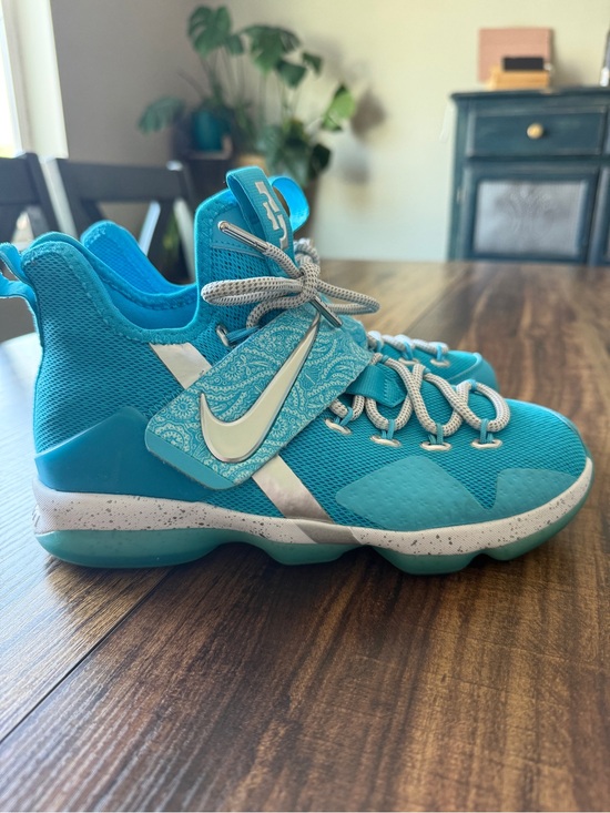 Nike Other - Nike LeBron Blue Kids' High-Top Sneakers with Paisley Strap
